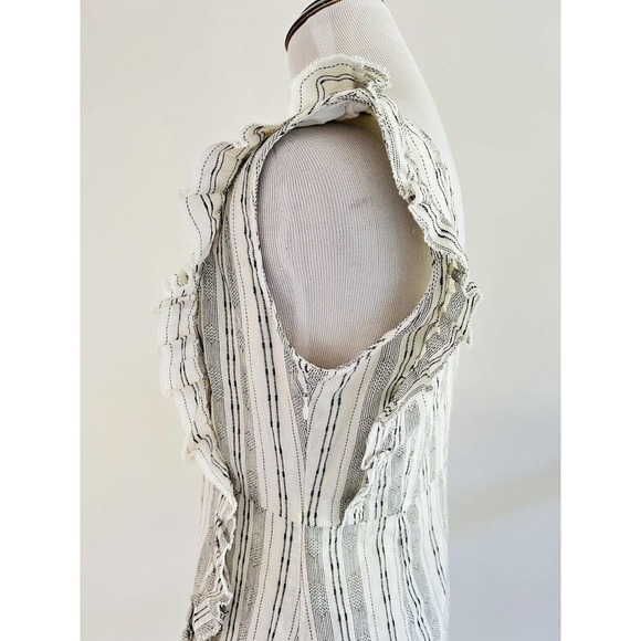 Line and Dot | Womens White One Shoulder Fit & Flare Edna Mini Dress Size Medium - Picture 8 of 13